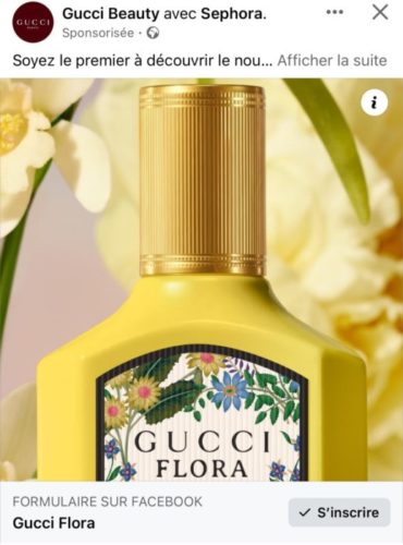 Échantillon gratuit parfum Gucci Flora