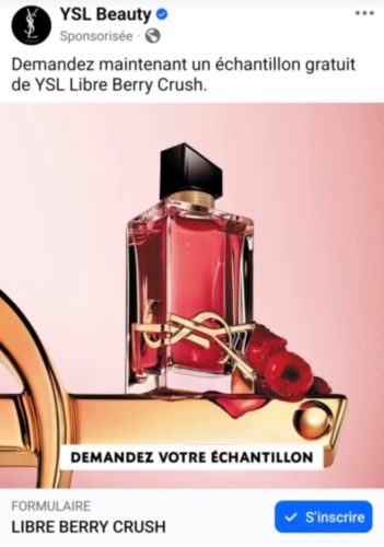 Échantillon gratuit parfum Libre Yves Saint Laurent