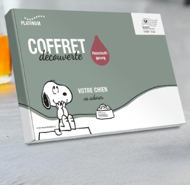 Échantillon gratuit coffret Platinium pour chiens